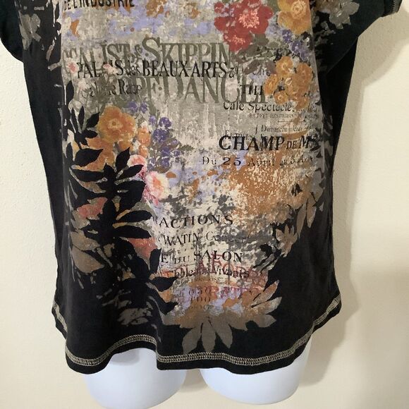 Blue Canyon Vintage Y2K Western Cowgirl Fairy Grunge Floral Baby Tee Large - Picture 3 of 11